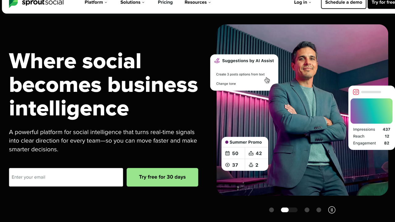 Sprout Social UGC analytics dashboard screenshot